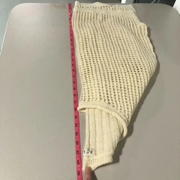 POL Sweater Womens Small Open Knit Pullover Oversized Pocket Sheer Acrylic - Picture 10 of 12